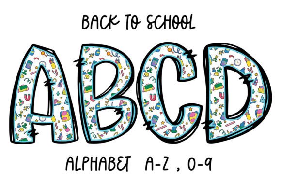 Back to School Alphabet Doodle