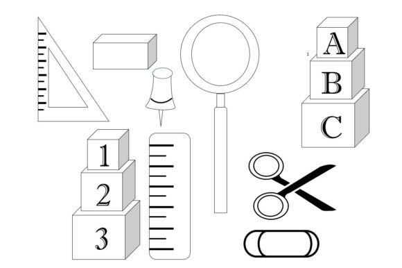 Back to School and School Supplies Stamp Set