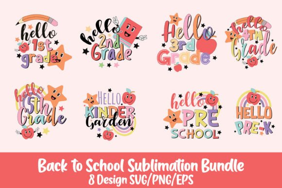 Back to School Hello SVG PNG Bundle: A Versatile Creative Asset for Educators, Makers, and Small Businesses