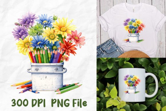 Back to School Pencil Crayon Daisy: A Versatile Digital Design Resource for Educators, Makers, and Small Businesses