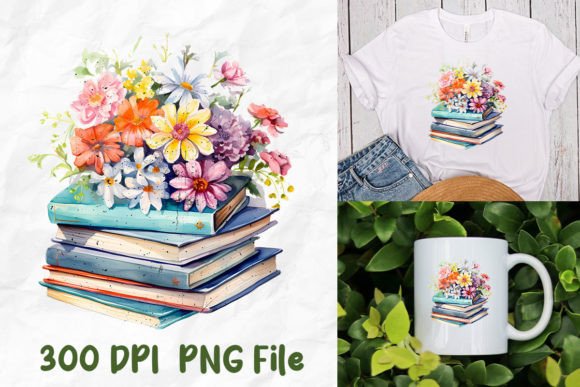 Back to School Stack of Notebooks Flower
