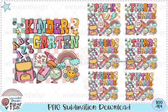 Bundle Back to School Retro Grade School: A Versatile Digital Design Resource for Crafters and Small Businesses