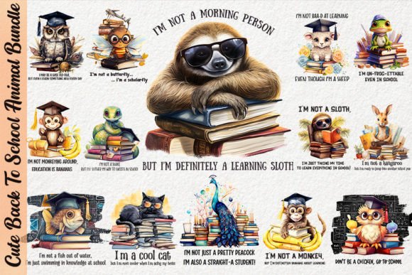 Cute Back to School Animal Bundle