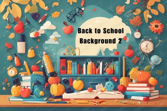 Cute Flat Back to School Background: A Simple, Print-Ready Tool for Teachers, Parents, and Students
