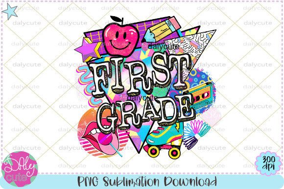 First Grade Retro Teacher Back to School: A Nostalgic, Print-Ready Design for Educators and Crafters
