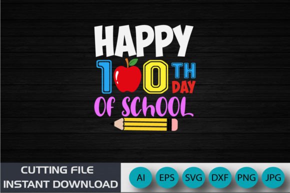Happy 100th Day of School SVG Bundle: Instant Download for Teachers, Crafters & Celebrators