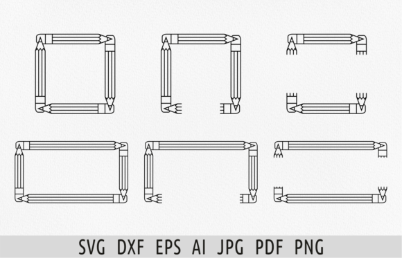 Pencil Split Frames Back to School SVG: Creative, Customizable & Ready for Real Projects