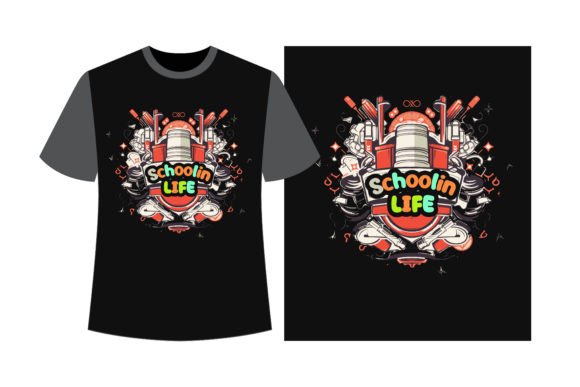 Schoolin Life Back to School T-Shirt Design: Creative, Versatile & Ready for Real-World Use