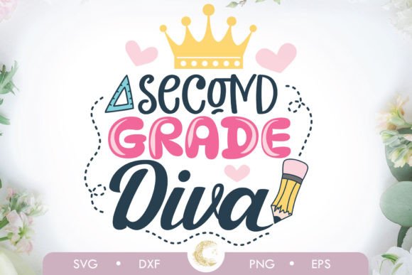 Second Grade Diva Back to School SVG
