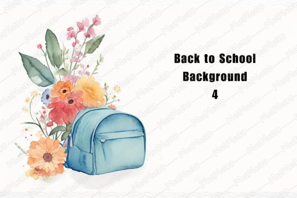Watercolor Background for Back to School
